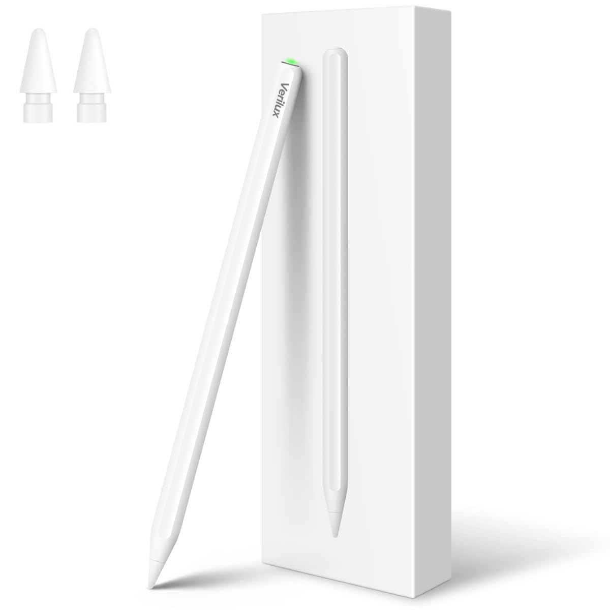 Verilux Stylus Pen for iPad 2018 and Later High Precision & Sensitivity for Apple Pencil Alternatives, Palm Rejection Bluetooth Smart Pen for Tablet with Tilt Sensitivity, Double Tap ON/Off Verilux Stylus Pen for iPad 2018 and Later High Precision & Sensitivity for Apple Pencil Alternatives, Palm Rejection Bluetooth Smart Pen for Tablet with Tilt Sensitivity, Double Tap ON/Off